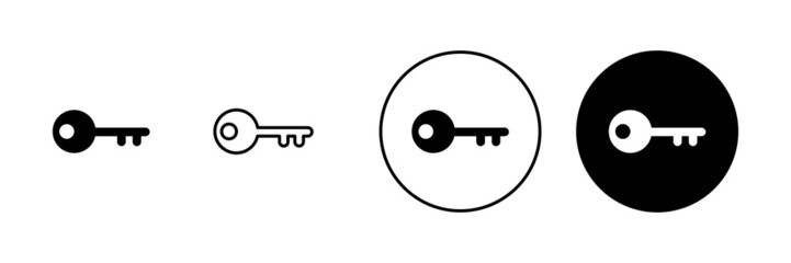 Key icons set. Key sign and symbol.