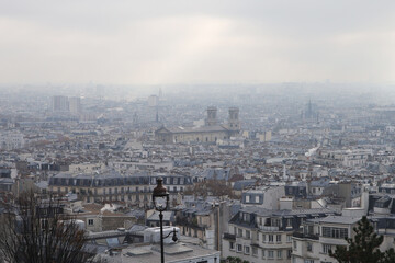 Panorama of Paris from Montpmartre hill	