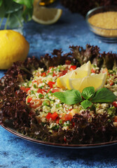 Traditional Levantine vegetarian salad tabbouleh