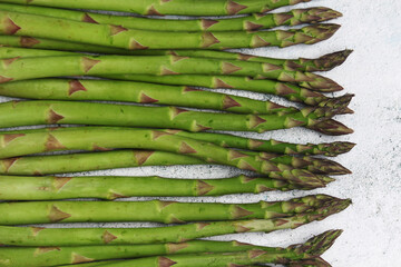 A bunch of asparagus sprouts	