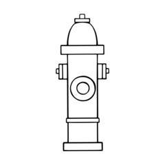 Hydrant hand drawn outline doodle icon. Firefighter equipment - fire hydrant vector sketch illustration for print, web, mobile and infographics isolated on white background