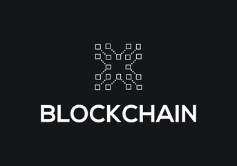 this is a creative letter blockchain logo design