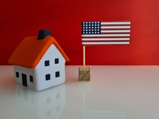 Buying house or renting in America closeup