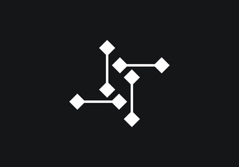 this is a creative letter blockchain logo design