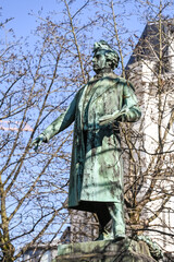 Fototapeta na wymiar Belgique Bruxelles Statue Charles Rogier premier ministre revolution belge