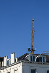 Belgique Bruxelles immobilier batiment architecture renovation chantier logement grue Place des...