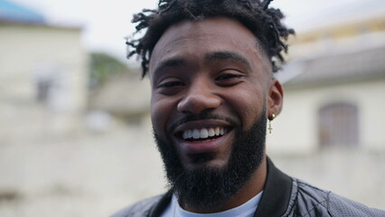Portrait of a Brazilian man face closeup smiling