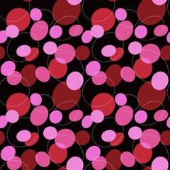 Seamless polka dots pattern for fabrics and textiles and packaging and gifts and cards and linens