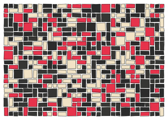 Fototapeta premium Offset Quads generative art background art illustration