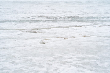 snow on the beach