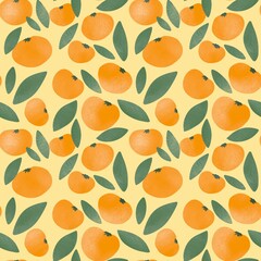 Summer fruit seamless oranges pattern for fabrics and textiles and packaging and gifts and cards and linens