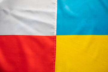 Obraz premium Poland ukrainian political relationship country flags