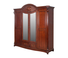 Brown wardrobe classic wooden furniture