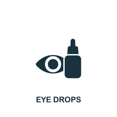 Eye Drops icon. Monochrome simple icon for templates, web design and infographics