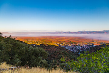 sunset in the mountains