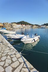 Fototapeta na wymiar sivota city greece tourist resort by teh sea