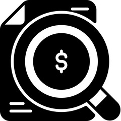 business analyze glyph icon