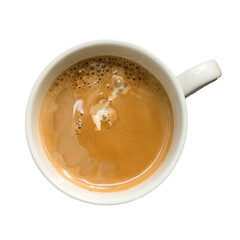 cup of coffee on black table in cafe