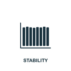 Stability icon. Monochrome simple icon for templates, web design and infographics