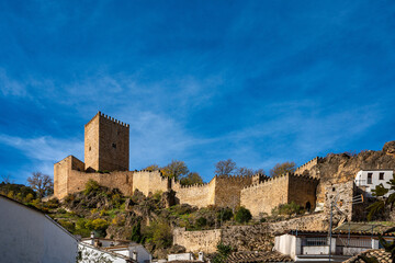 Fototapeta na wymiar View over Yedra Castle in Cazorla Town, Jaen Province, Andalusia, Spain