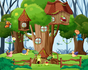 Insect living in fairy tale forest