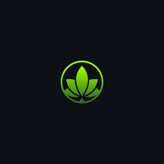 Cannabis logo vector icon  illustration