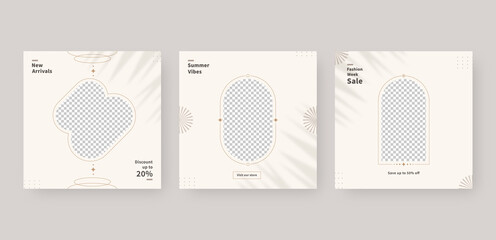 Minimalist social media post template. Trendy editable social media post template. template design. Vector illustration.