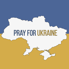 Poster Pray for Ukraine
Map of free Ukraine in its borders