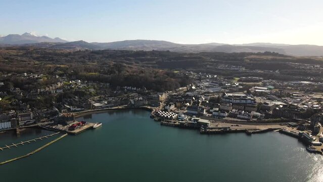 Oban is a resort town within the Argyll and Bute council area of Scotland. Despite its small size, it is the largest town between Helensburgh and Fort William.