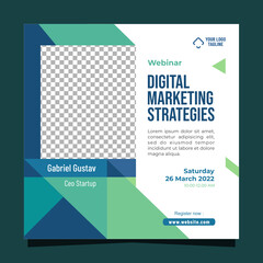 Webinar digital marketing social media post template