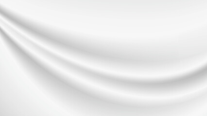 白い布のドレープ、波のような生地のしわ、背景画像