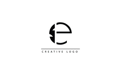 Obraz premium SE ES Abstract initial monogram letter alphabet logo design