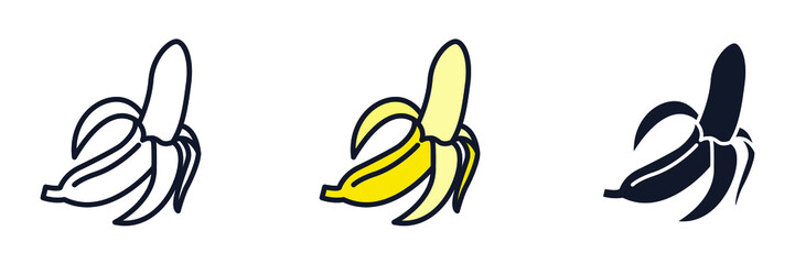 banana icon symbol template for graphic and web design collection logo vector illustration