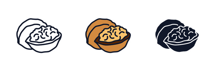walnut icon symbol template for graphic and web design collection logo vector illustration