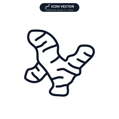 ginger icon symbol template for graphic and web design collection logo vector illustration