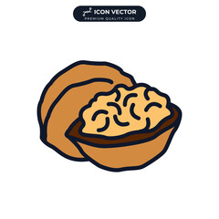 walnut icon symbol template for graphic and web design collection logo vector illustration