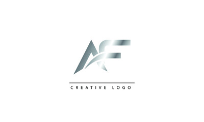  AF A  AND  F Abstract initial monogram letter alphabet logo design