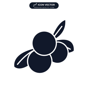 acai berry icon symbol template for graphic and web design collection logo vector illustration