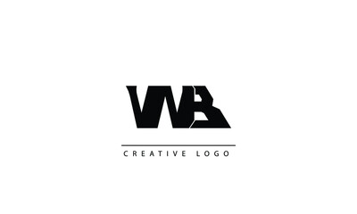 WB Abstract initial monogram letter alphabet logo design
