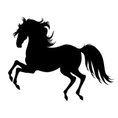 Fototapeta na wymiar Galloping horse silhouette icon