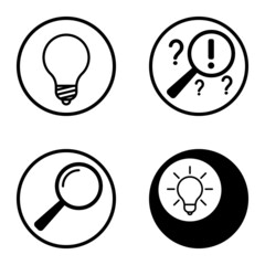 Circles1-2 Flat Icon Set Isolated On White Background