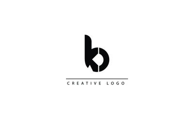  KB BK Abstract initial monogram letter alphabet logo design