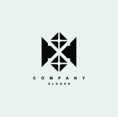 brand Logo design. AV shape. Vector illustration in black 