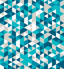 White, gray, and blue abstract cubes or triangles background. Vector illustration.