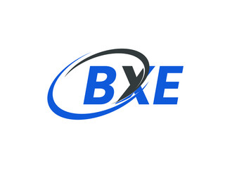 BXE letter creative modern elegant swoosh logo design