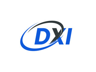 DXI letter creative modern elegant swoosh logo design