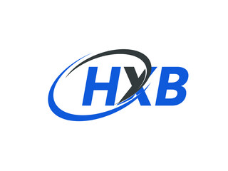 HXB letter creative modern elegant swoosh logo design