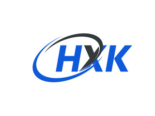 HXK letter creative modern elegant swoosh logo design