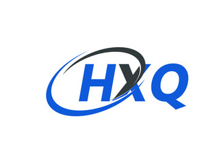 HXQ letter creative modern elegant swoosh logo design