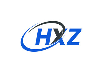 HXZ letter creative modern elegant swoosh logo design